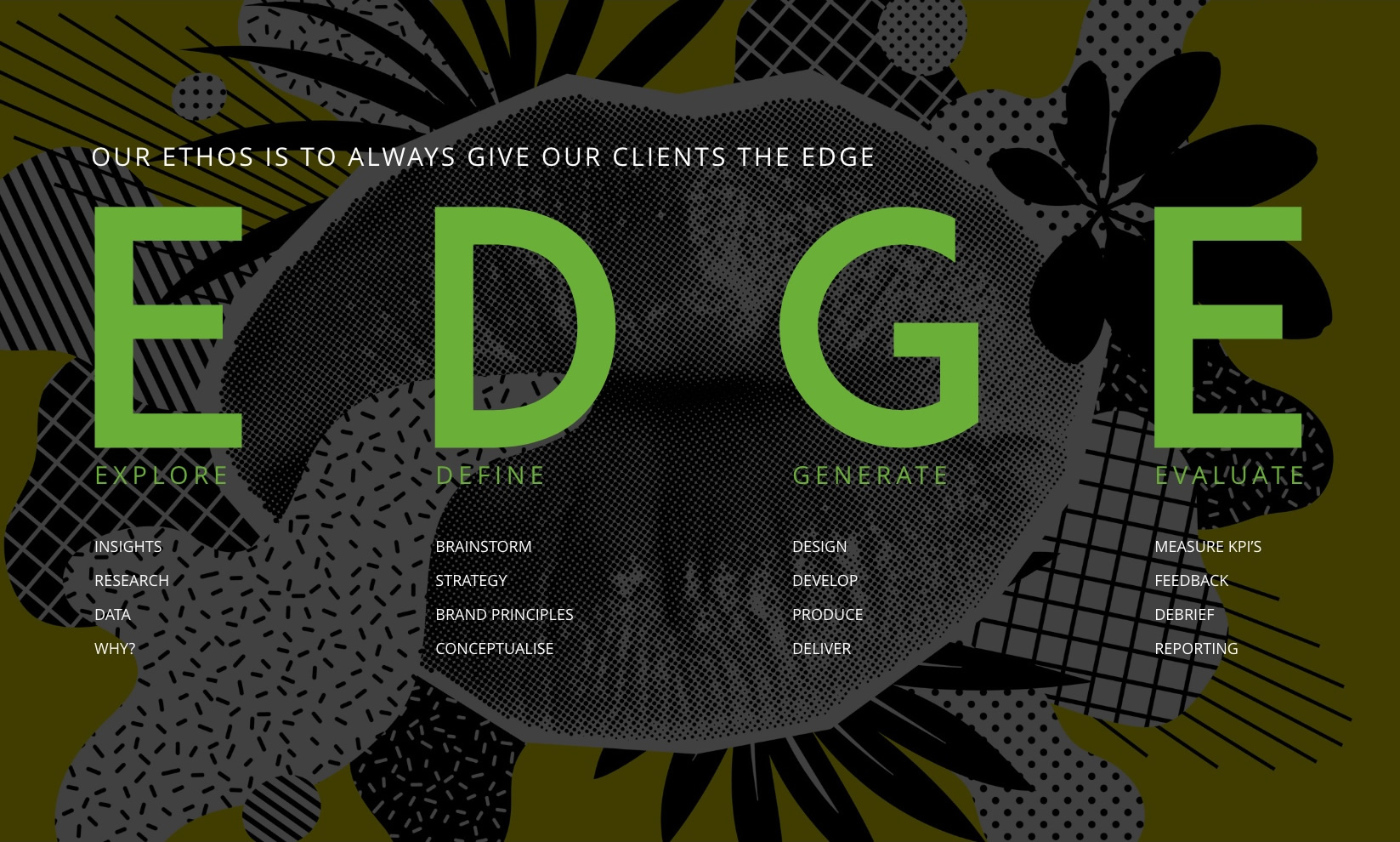 Our ethos is to always give our clients the edge
